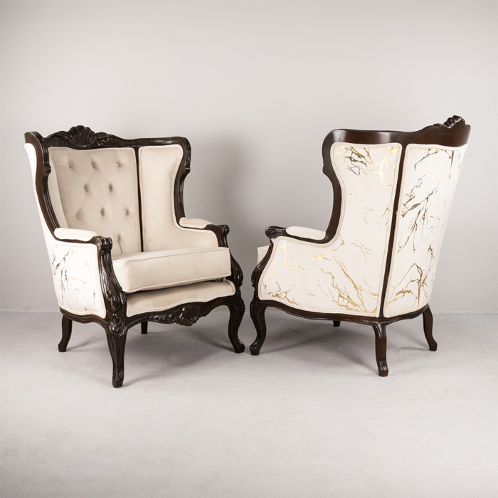 French carved Armchairs